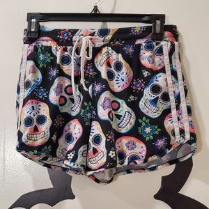No Boundaries Medium Sugar Skull Shorts